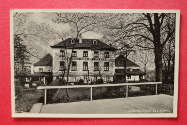 Postcard PC Aachen 1950s Cafe Champier Lousberg Town architecture NRW